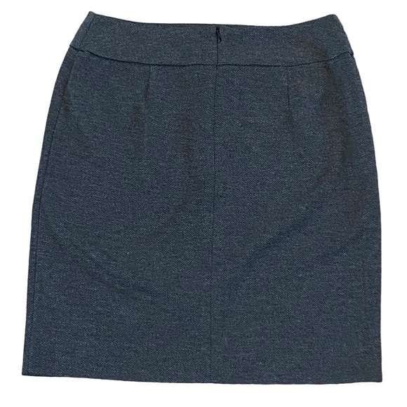 Halogen Gray Black Herringbone Pencil Skirt Office Career Size 8 Preppy - Picture 2 of 6